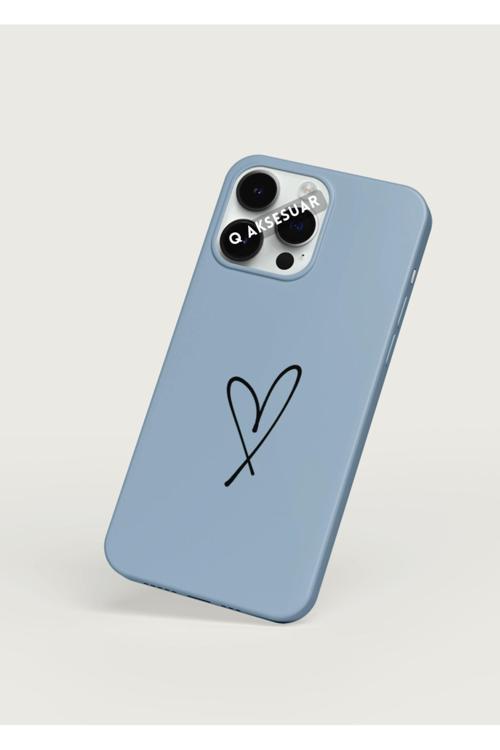 İphone 8 Uyumlu Kalpli Basicı Premium Telefon Kılıfı