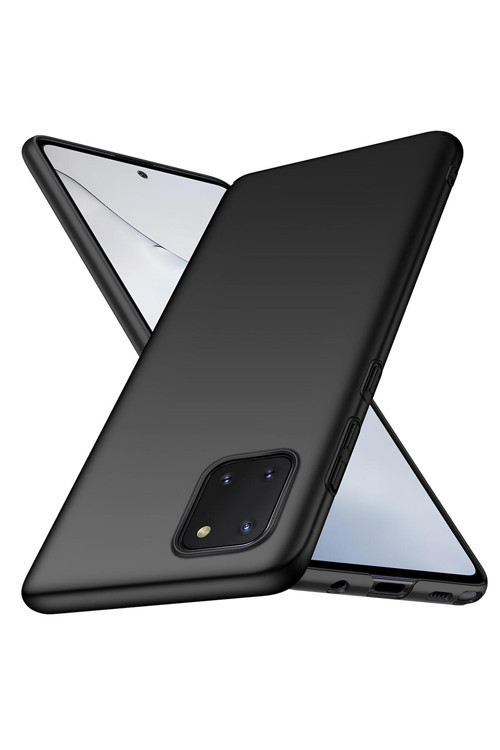 Samsung Galaxy Note 10 Lite Uyumlu Silikon Lansman Telefon Kılıfı - Siyah