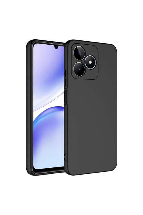 Realme Note 50 Uyumlu Silikon Lansman Telefon Kılıfı - Siyah