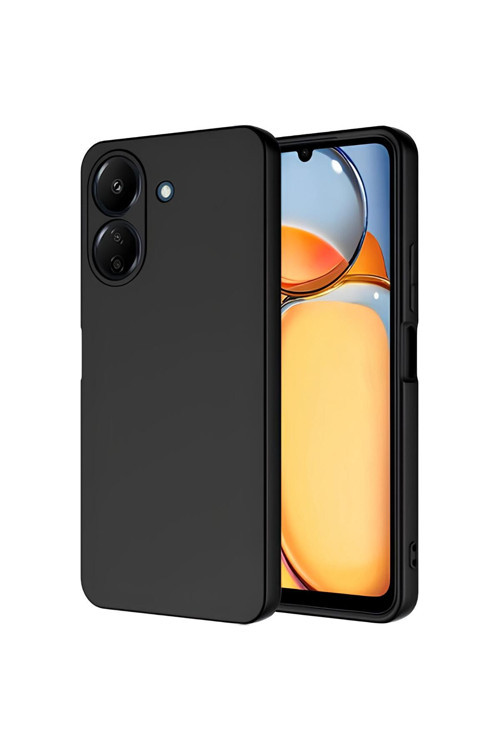 Poco C65 Uyumlu Silikon Lansman Telefon Kılıfı - Siyah
