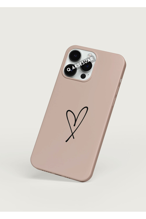 İphone X Uyumlu Kalpli Basic Premium Telefon Kılıfı