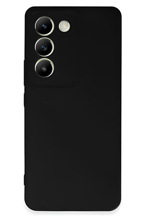 Vivo V30 Lite Uyumlu Silikon Lansman Telefon Kılıfı - Siyah