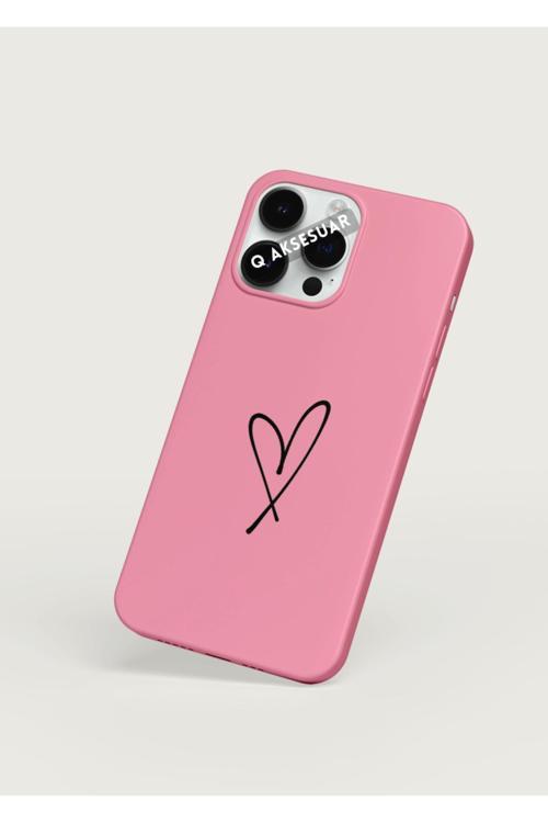 İphone 15 Uyumlu Kalpli Basic Premium Telefon Kılıfı
