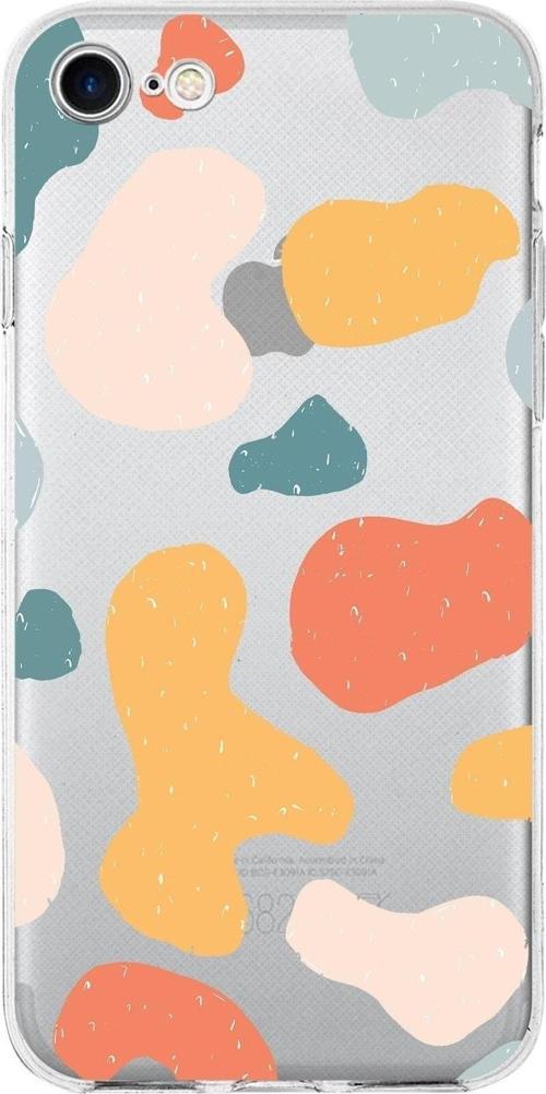 Apple Iphone 7 Uyumlu Kapak Grunge Tasarımlı Şeffaf Silikon Kılıf