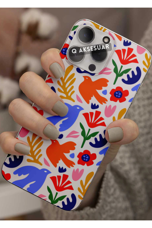 İphone Se 2 (2020) Uyumlu Renkli Desen Tasarımlı Şeffaf Telefon Kılıfı Kapak Case