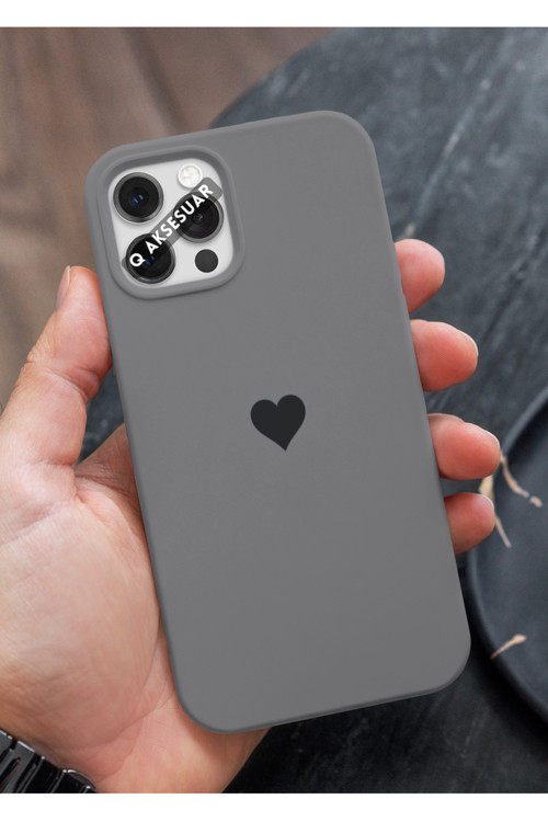 İphone 13 Pro Max Uyumlu Mini Kalp Serisi Basic Premium Telefon Kılıfı