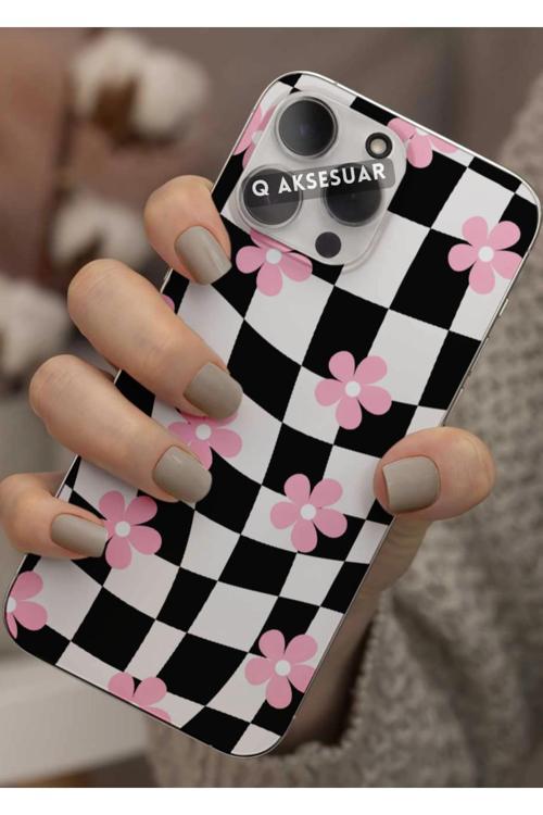 Samsung Galaxy A33 Uyumlu Şekiller Tasarımlı Şeffaf Telefon Kılıfı Kapak Case