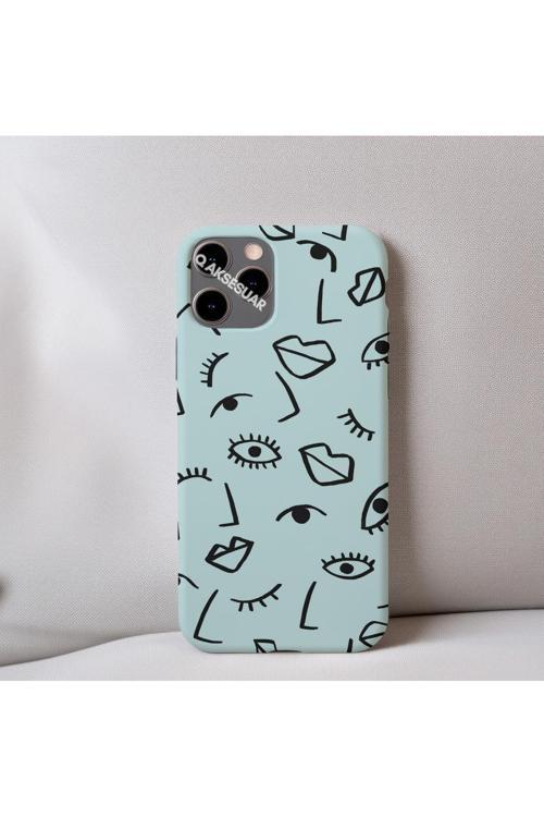 İphone 6 Plus Uyumlu İçi Kadife Dudak Desenli Tasarım Telefon Kılıfı