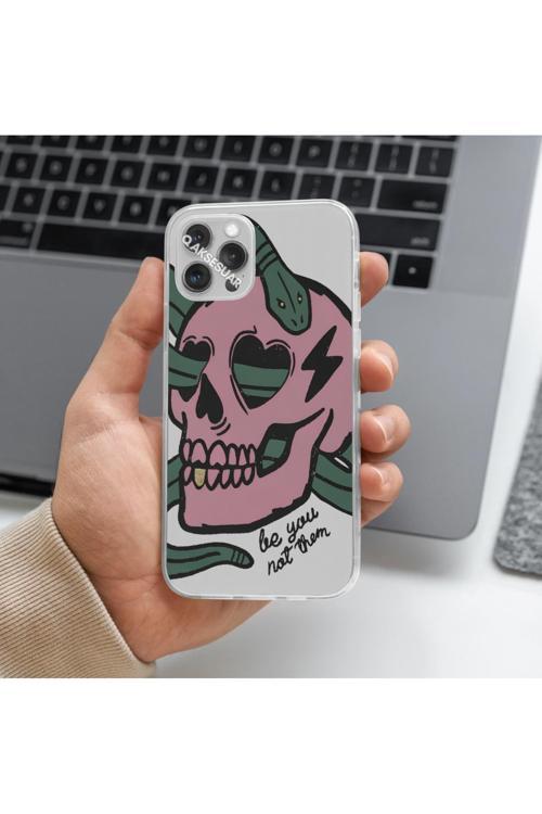 Samsung Galaxy A50 Uyumlu Kuru Kafa Tasarımlı Premium Şeffaf Telefon Kılıfı