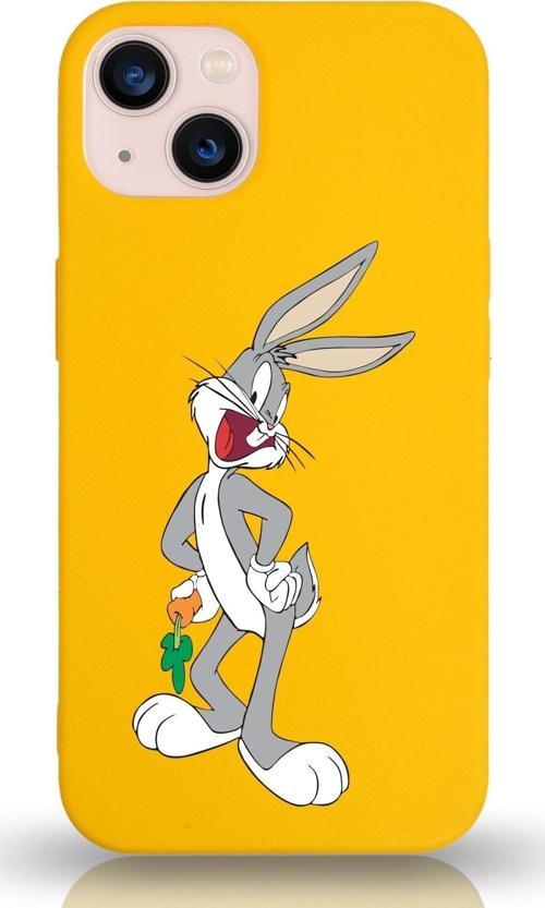 Iphone 13 Uyumlu Lansman Kılıf Bugs Bunny Tasarımlı Altı Kapalı Içi Kadife Kaplı Kapak