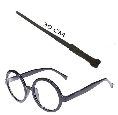 Harry Potter Asası ve Siyah Çerçeveli Gözlük Seti