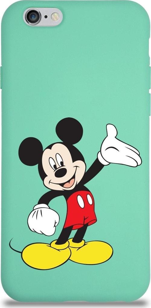 Iphone 6S Plus Lansman  Uyumlu Mickey Mouse Tasarımlı Altı Kapalı Içi Kadife Kaplı Kapak