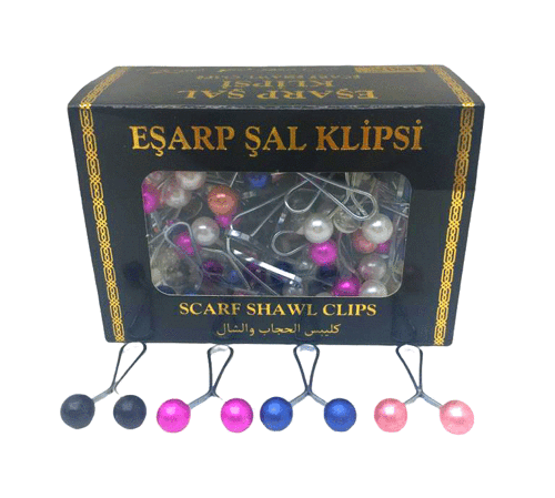 RENKLİ 100 PARÇAEŞARP BAŞÖRTÜ - ŞAL KLİPSİ (5250)