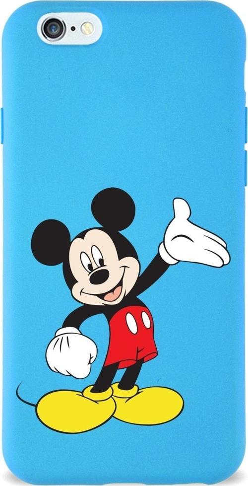 Iphone 6S Plus Uyumlu   Lansman Kılıf Mickey Mouse Tasarımlı Altı Kapalı Içi Kadife Kaplı Kapak