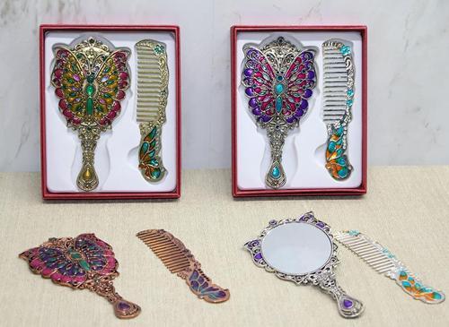 Kelebek Ayna Ve Tarak Seti Küçük Boy 