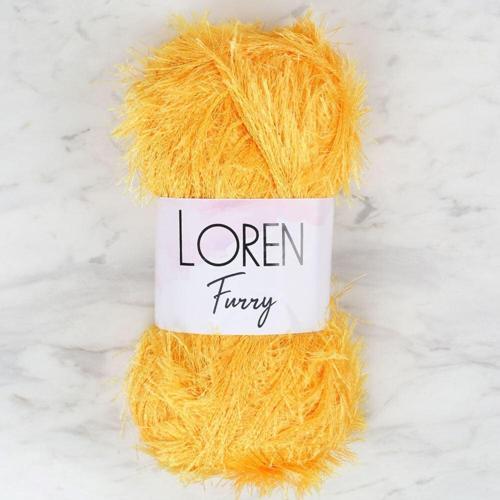 Loren Furry Hardal Sarısı El Örgü İpi - RF075 - 34063