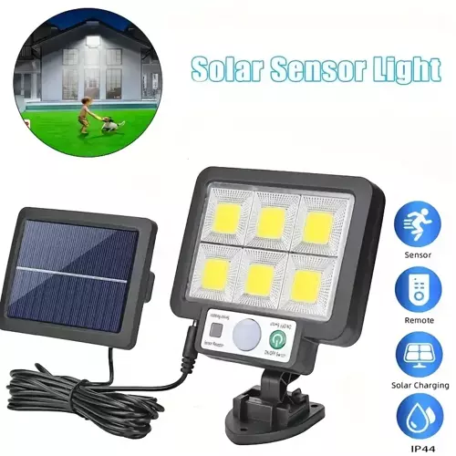 120 Cob LED Solar Panel Güneş Enerjili 3 Mod Duvar Lambası (5250)