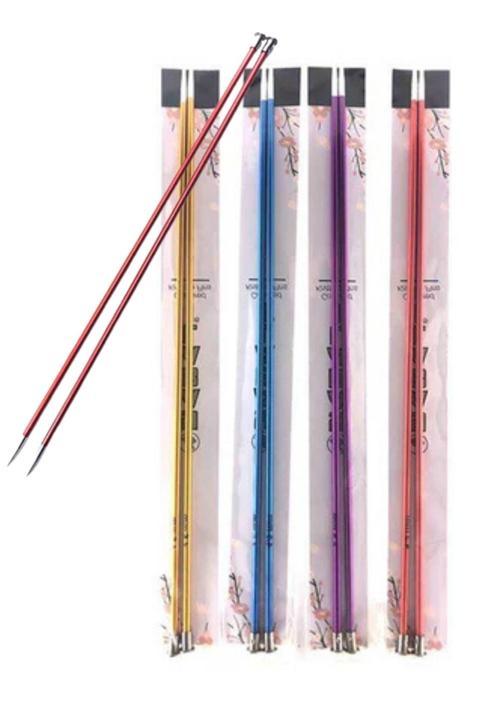 Metalize Çift Renk Şiş 35 cm 3,5 Numara (Renk Stoğa Göre)