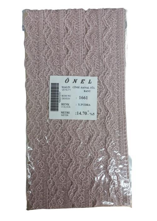 Dantel Polyester Sanal Tül Bant Y.Pudra 14,70 Metre En 6 cm ON-1661-PU