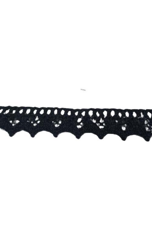 Kopanaki Dantel en 1,5 cm Siyah 1 Metre