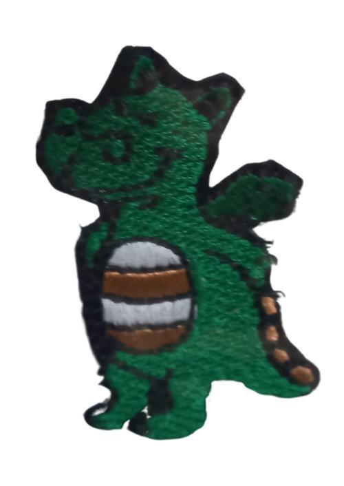 Aplike Ütü İle Yapışan Dinazor Yeşil Arma 2,5x4 cm