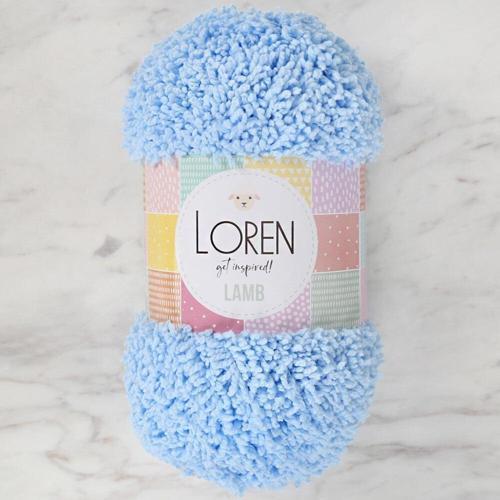 Loren Lamb Bebe Mavi El Örgü İpi - R040