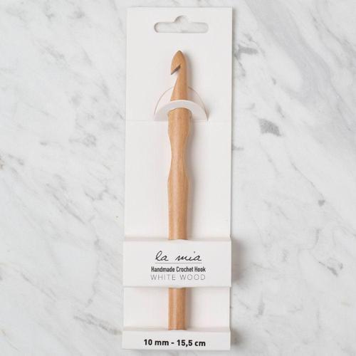 La Mia Whitewood 10 mm 15.5 cm Ahşap Yün Tığ
