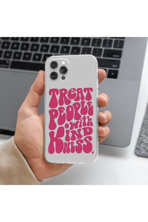 Tecno Spark 10 Pro Uyumlu Treat People Tasarımlı Premium Şeffaf Telefon Kılıfı