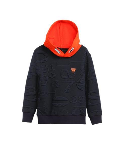 MODELLİ KAPÜŞONLU SWEATSHIRT LACİVERT