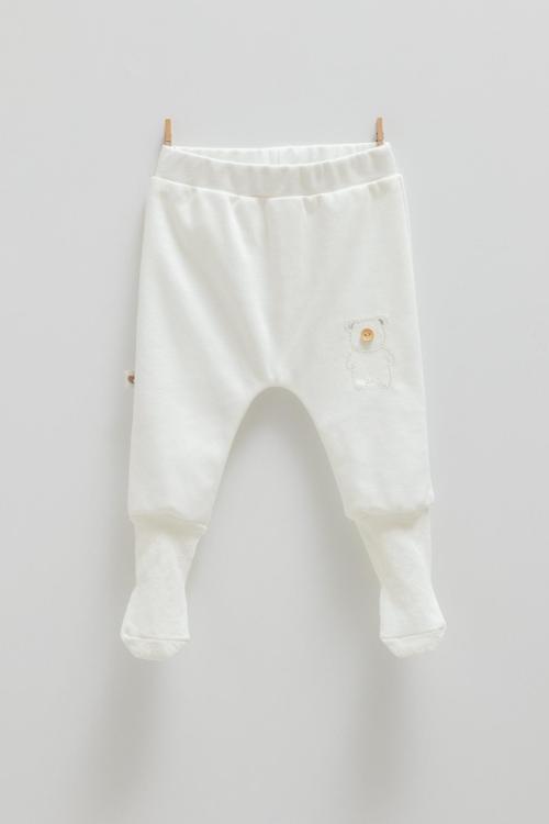 CUTE BEAR ÇORAPLI BEBEK PANTOLON - CARAMELL  - APE1464 - Ekru - 0 - 1 Ay0 - 1 Ay - APE1464-E-0 - 1 Ay0 - 1 Ay Ekru