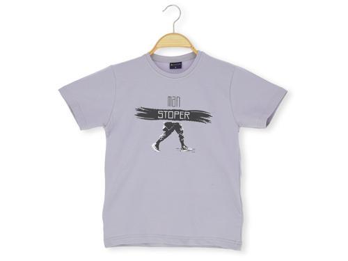 MAN STOPPER BASKILI 36/1 SÜPREM ERKEK TSHİRT Gri