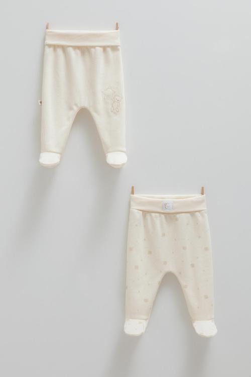 CUTE BEAR PATİKLİ İKİLİ PANTOLON - CARAMELL  - APE1465 - Bej - 0 - 1 Ay0 - 1 Ay - APE1465-B-0 - 1 Ay0 - 1 Ay Bej