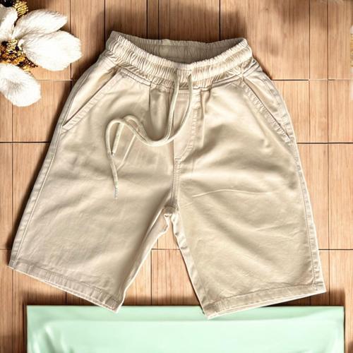 BEL LASTİKLİ KETEN KAPRİ Bej