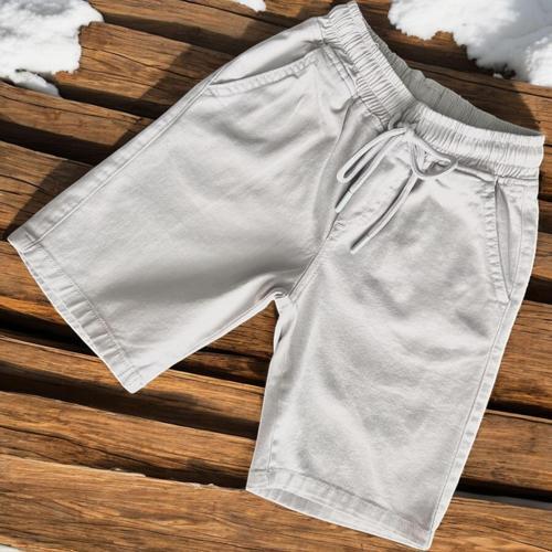 BEL LASTİKLİ KETEN KAPRİ Gri