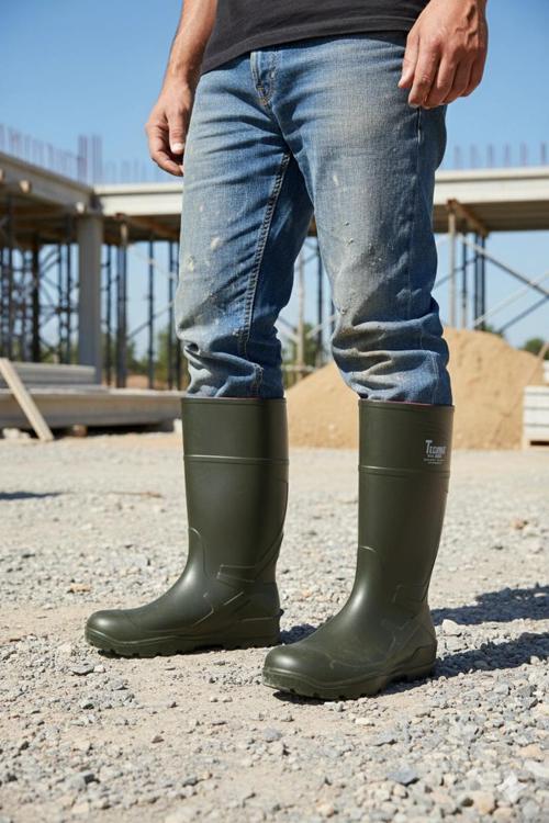 Boots Poliüretan Soğuğa Dayanıklı Kısa Yeşil Çizme