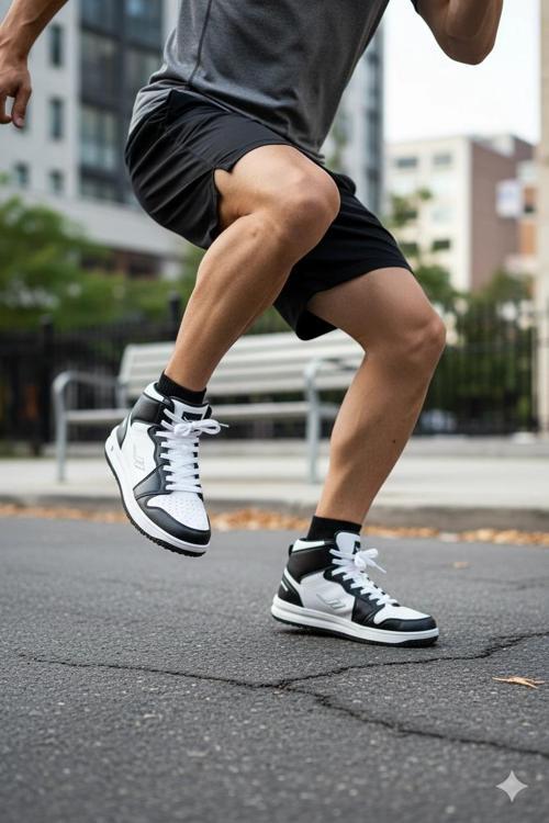 Elite Max Erkek Spor Bot Siyah-Beyaz