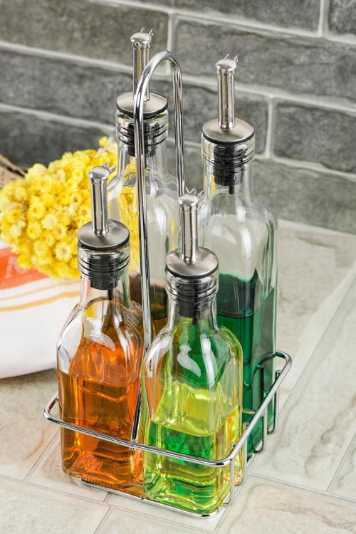 5 Parça Cam Sosluk Yağlık Sirkelik Seti