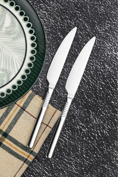 2'Li Heybeli Paslanmaz Çelik Tatlı Bıçağı