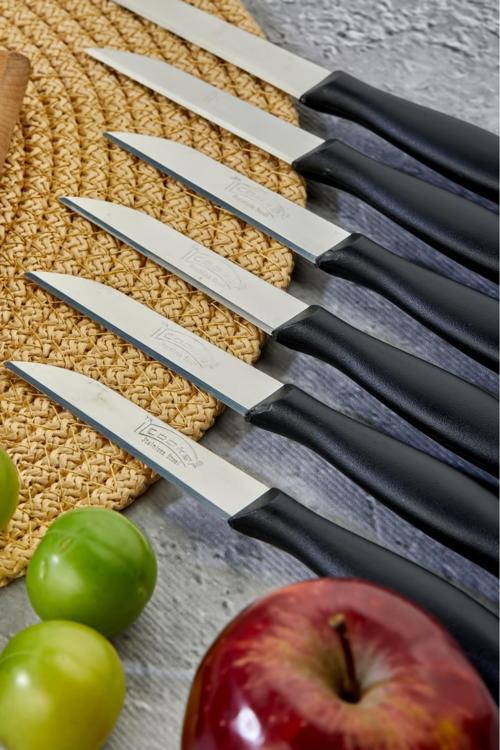 6 Lı Lüx Paslanmaz Çelik Sebze Ve Meyve Bıçağı