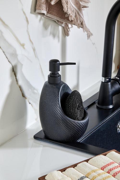 Seramik Süngerlikli Sıvı Sabunluk – 180 Ml | Şık, Pratik Ve Hijyenik Çözüm!