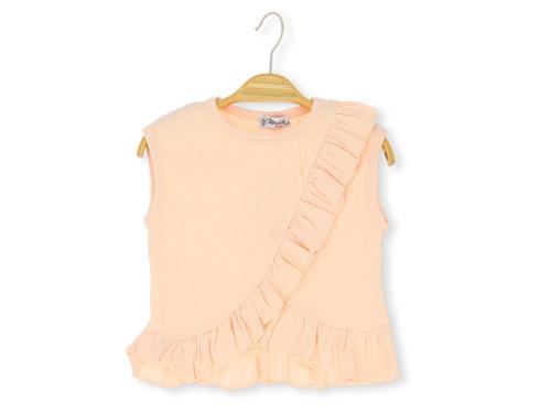 FIRFIRLI 40/1 KRİNKIL KIZ TSHİRT Somon