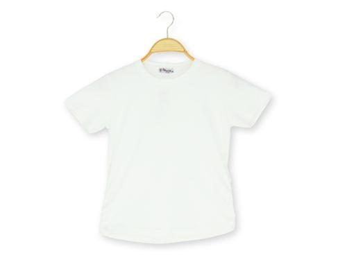 YANLARI BÜZGÜLÜ KALP BASKILI 36/1 KOMPAK KIZ TSHİRT Ekru