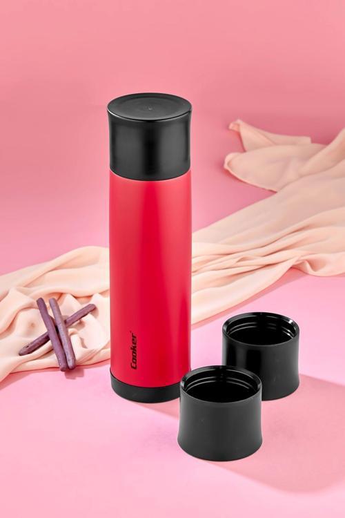 Paslanmaz Çelik Termos 3 Bardaklı Termos Seti Vakumlu Termos Set Matara Kamp Ofis Piknik