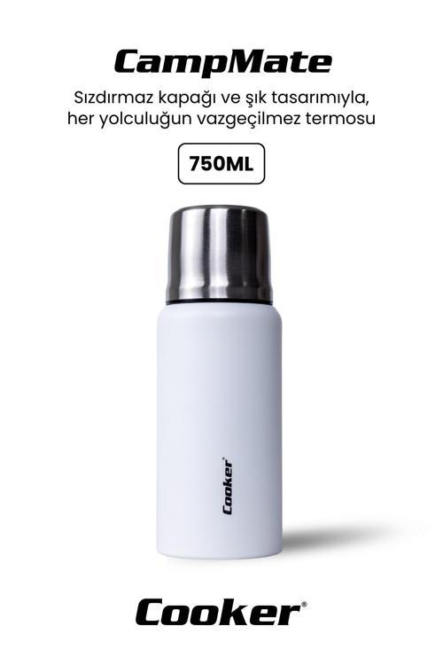 750 Ml Paslanmaz Çelik Çift Kat Termos-24 Saat Sıcak,48 Saat Soğuk (Piknik, Ofis, Seyahat) Termos.