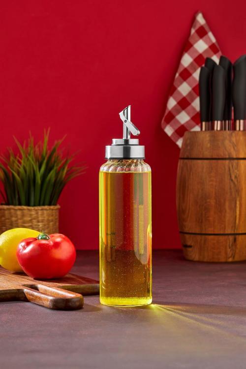510 Ml Borosilikat Cam Yağlık – Şık, Dayanıklı Ve Sızdırmaz Tasarım İle Mutfakta Pratik Kullanım