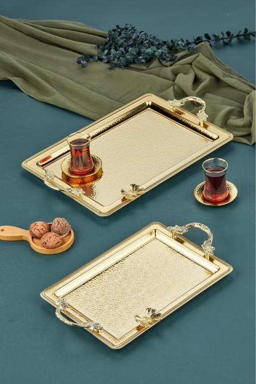 Ev Sofra Mutfak 2'Li Dikdörtgen Sunum Tepsisi