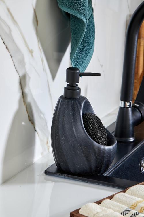 Seramik Süngerlikli Sıvı Sabunluk – 180 Ml | Şık, Pratik Ve Hijyenik Çözüm!