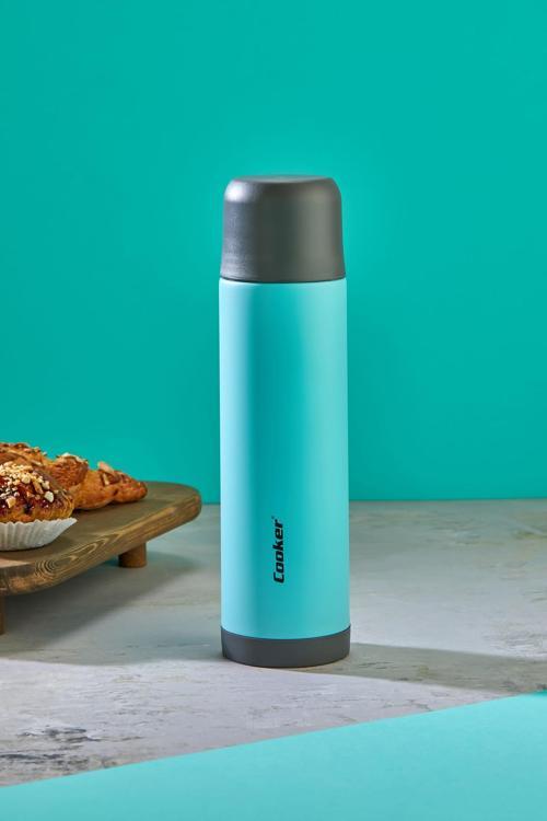 750Ml Çift Kat Paslanmaz Çelik Termos – Sızdırmaz, Çift Kapak Sistemi, 12 Saat Sıcak 24 Saat Soğuk