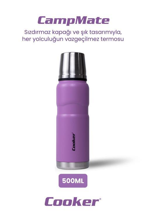 500 Ml Çift Kat Sızdırmaz Paslanmaz Çelik Termos – 12 Saat Sıcak, 24 Saat Soğuk Koruma