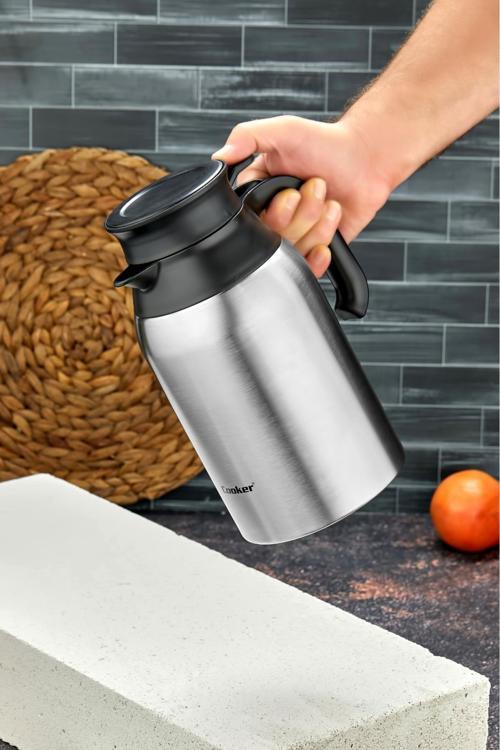 2 Litre Çift Kat Paslanmaz Çelik Termos Çay Ve Kahve Termosu (Kamp Piknik Otel Kafe Okul Outdoor)
